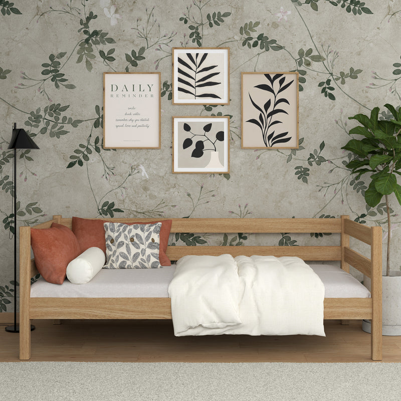 Slaapbank eiken naturel eiken – kinderkamer, Scandinavische stijl Nizio
