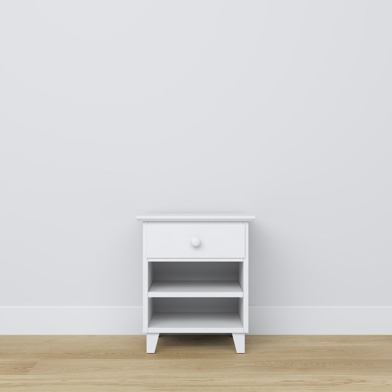 table de chevet 1S N02 Scandi en bois dans la couleur sur commande RAL/NCS – bois massif, Nizio
