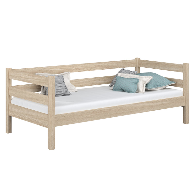 Sofabed van eikenhout gewit eiken – kinderkamer, Scandinavische stijl Nizio
