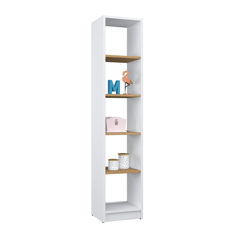 Kast houten wit-eiken – woonkamer en werkkamer, massief hout, scandinavische stijl Nizio