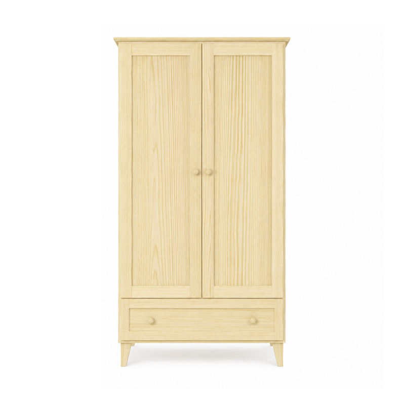 Grenen kledingkast 2D1S Scandi kleurloos grenen