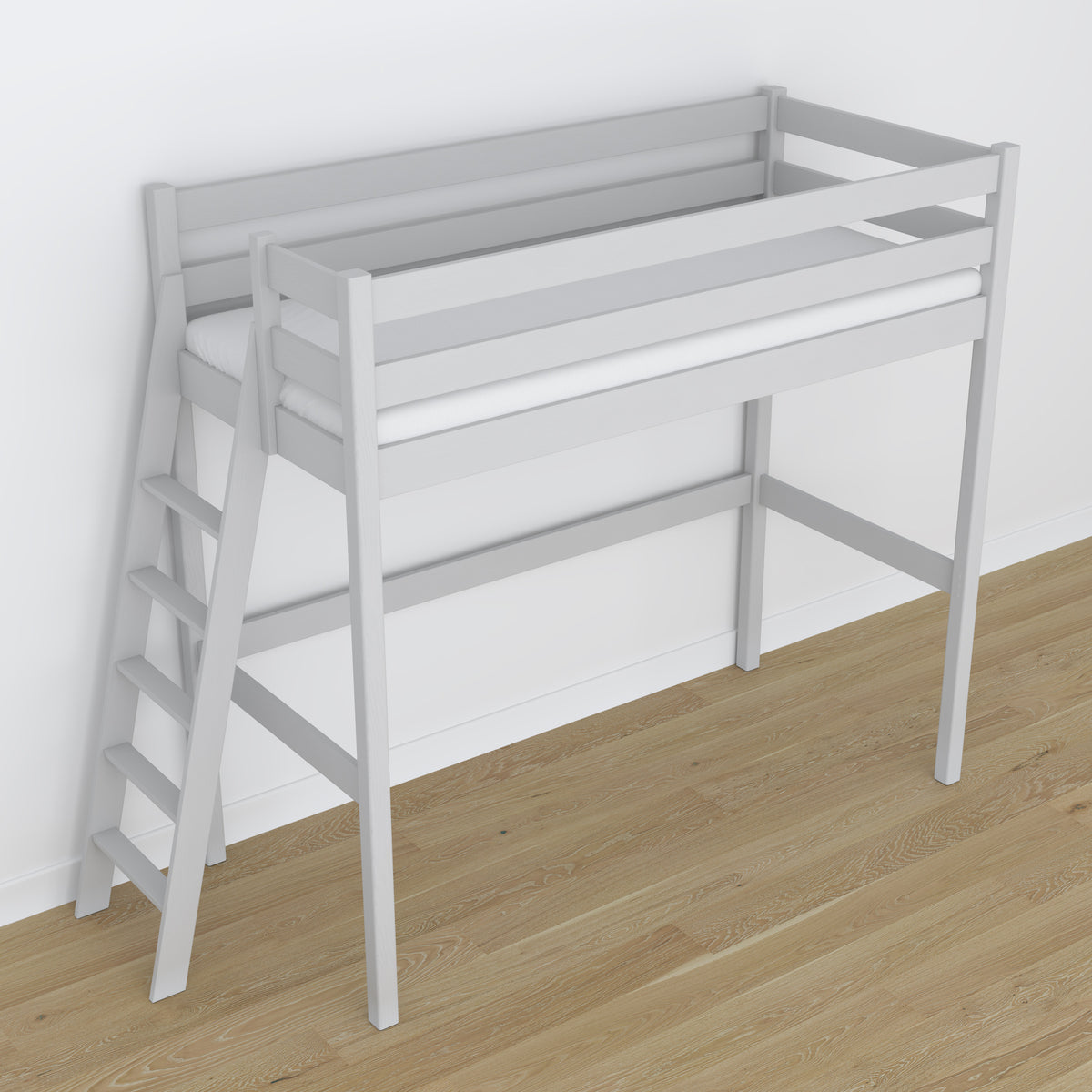 Hoogslaper grijs in de kinderkamer – scandi inrichting, van hout