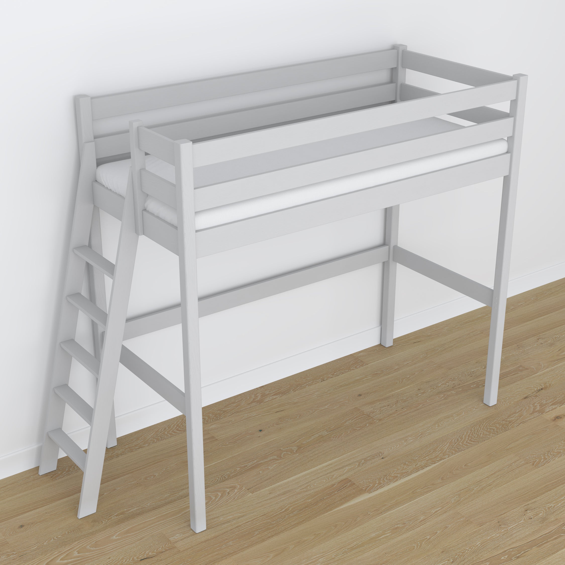 Hoogslaper grijs in de kinderkamer – scandi inrichting, van hout