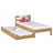 Lit chêne naturel z tiroir na matelas – vue de côté, en chêne, Nizio Home