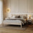 Tweepersoonsbed eiken gewit eiken – slaapkamer, massief hout, Scandinavische stijl