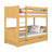 Houten stapelbed met lade naturel grenen – kinderkamer, massief hout, scandi
