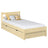Single bed with drawer wooden clear pine – children’s room, scandi style