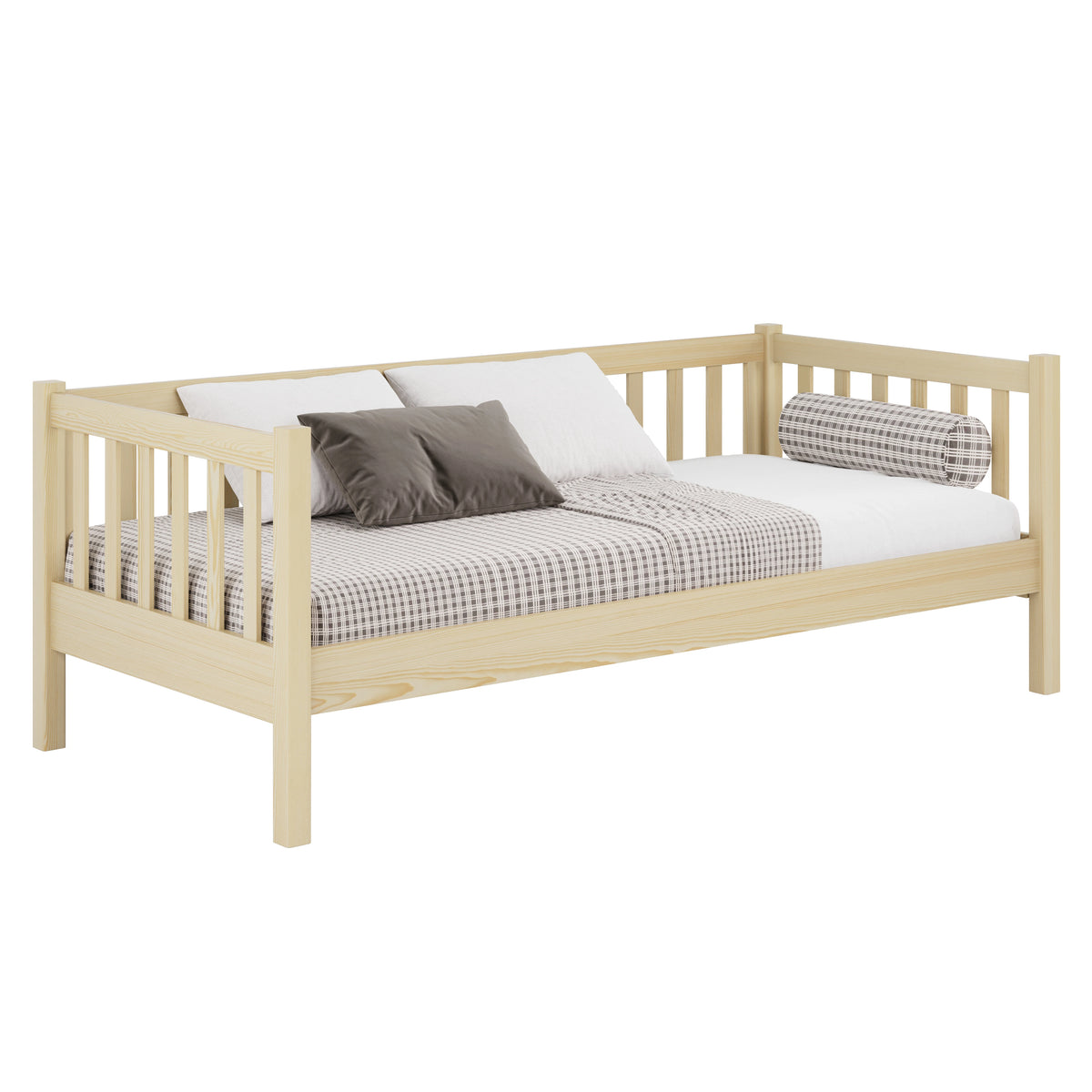 Houten slaapbank transparant grenen – kinderkamer, Scandinavische stijl Nizio
