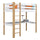 Lit mezzanine avec bureau en bois blanc-chêne – chambre d'enfant, scandinave Nizio