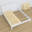 Houten tweepersoonsbed wit – schuin aanzicht, scandi