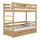 Lit superposé avec tiroir en chêne chêne naturel – chambre d'enfant, bois massif, scandinave