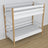 Stapelbed wit-eiken – houten hoek, close-up van afwerkingskwaliteit
