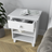 Houten nachtkastje 1S N02 Scandi wit