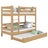 Oak Bunk Bed with Mattress Drawer Natural Oak – Scandi Children’s Room