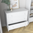 Chest of drawers 3S white wooden – side view, compact structure