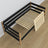 Black-oak sofa bed with mattress drawer made of wood – dimensions, Nizio