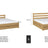 Tweepersoonsbed eikenhouten naturel eiken – details van verbindingen en laden, Nizio