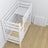 Bunk Bed with Mattress Drawer White Wooden – Solid Wood, Scandi Style