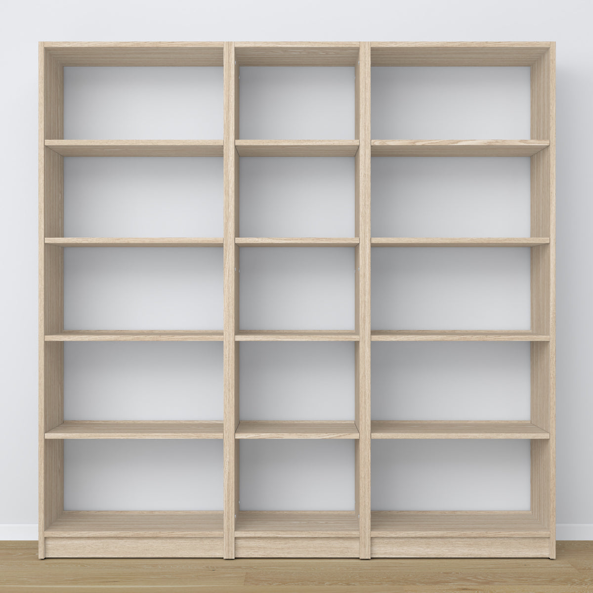 Bookcase oak bleached oak in the living room – Scandinavian arrangement, Nizio