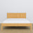 Tweepersoonsbed houten naturel grenen – zijaanzicht, verhoudingen en vorm, slaapkamer