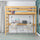 Lit mezzanine avec bureau en bois pin naturel – chambre d'enfant, scandinave Nizio
