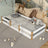 Laag houten bed wit-eiken – details van verbindingen, Nizio Home