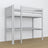 Grey Wooden Loft Bed with Desk – Ladder and Joint Details