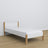 Lit simple en bois blanc-chêne – détails des assemblages et du bois, Nizio Home