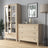 Chest of drawers 3S bleached oak wood – side view, compact structure