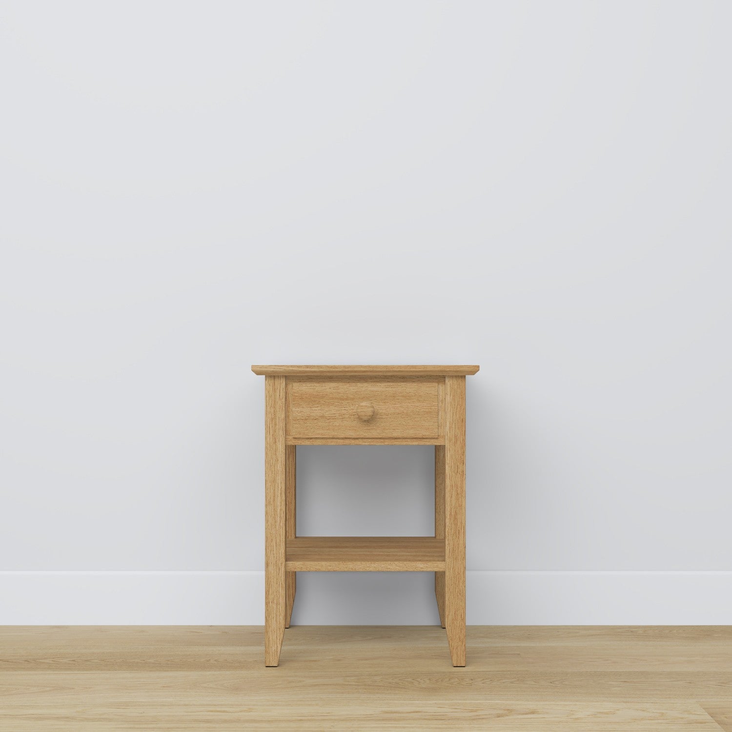 Bedside table with drawer N01 oak natural oak – bedroom, Scandinavian style