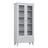 Vitrine 1S 90 gris en bois – vue de côté, profondeur i profil