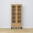 Vitrinekast met lade eiken naturel eiken met zwart 90 cm – woonkamer, Scandinavische stijl Nizio