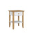 Table de chevet N01 blanc avec chêne – en bois, vue frontale, Nizio Home