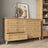 Commode 6S chêne naturel – en chêne, szuflady fermé, vue frontale, Nizio