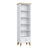 Bookcase 1S wooden white with oak in the living room – Scandinavian arrangement, Nizio