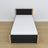 Black and Oak Bed with Drawer – Wooden Runners and Details, Nizio