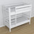 Bunk bed N01 white – full view in a children’s room arrangement