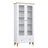 Vitrine 1S en bois blanc avec chêne dans le salon – décoration scandinave, Nizio