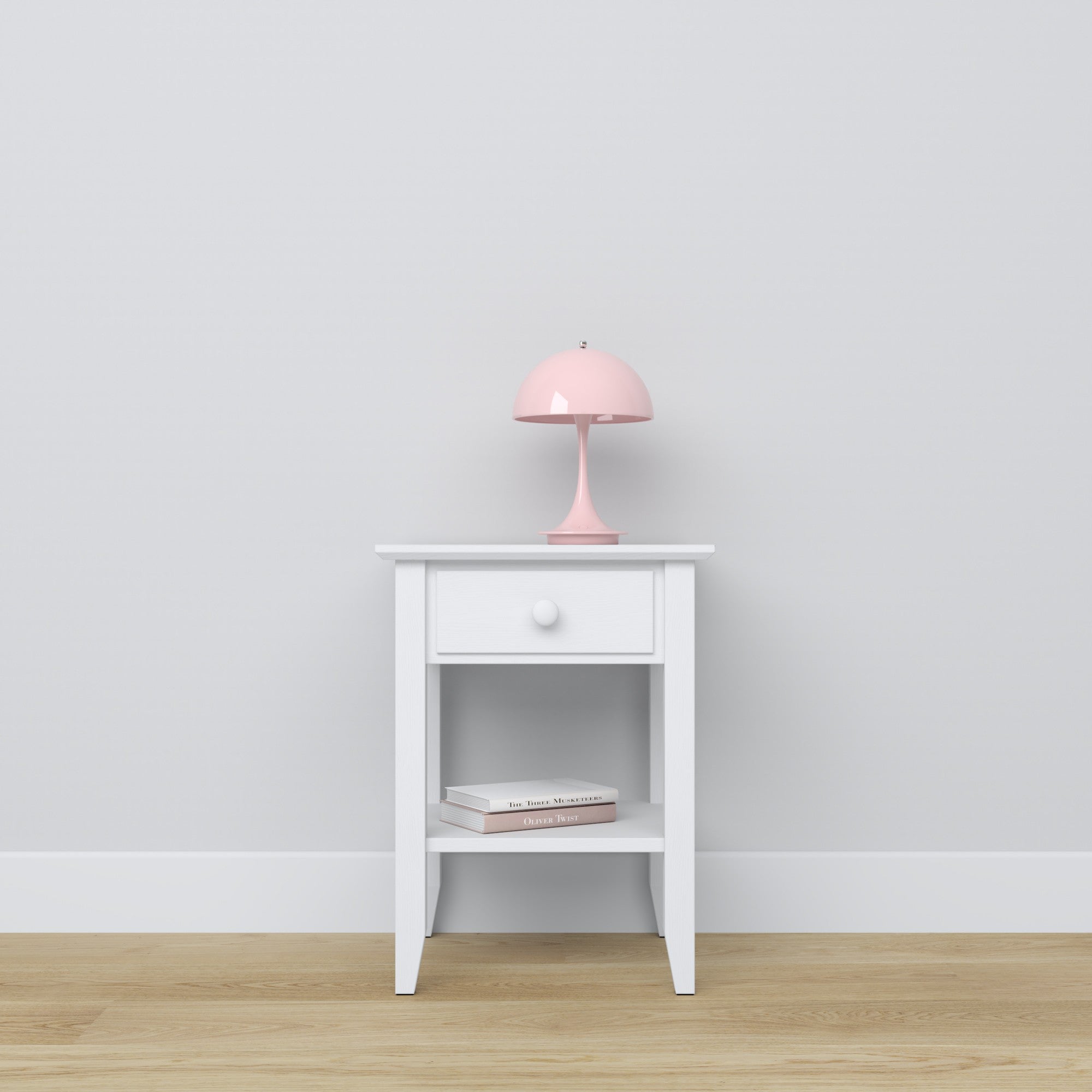 table de chevet 1S N01 Scandi en bois dans la couleur sur commande RAL/NCS – bois massif, Nizio