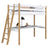 Hoogslaper met bureau van hout wit-eiken – kinderkamer, scandi Nizio