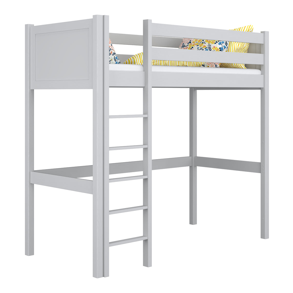 Hoogslaper houten grijs – kinderkamer, massief hout, scandi stijl