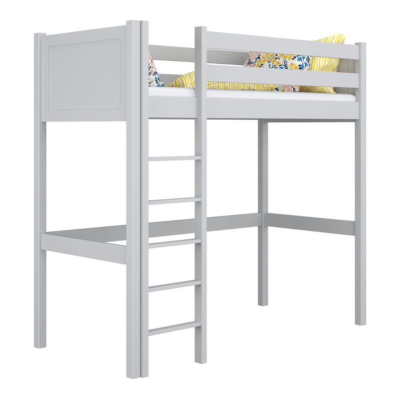 Hoogslaper houten grijs – kinderkamer, massief hout, scandi stijl
