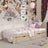 Eenpersoonsbed met lade eiken gewit eiken – kinderkamer, scandinavische stijl