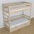Stapelbed van eikenhout gewit eiken – details van verbindingen en ladder, kinderkamer