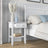 Nachtkastje N01 houten wit in slaapkamer – styling met nachtlampje