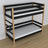 Stapelbed houten zwart-eiken – close-up van verbindingen en houtdetails