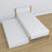 Bed met lade voor matras wit-eiken van hout – afmetingen, Nizio
