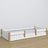 Laag bed wit-eiken van hout – afmetingen en schema, Nizio