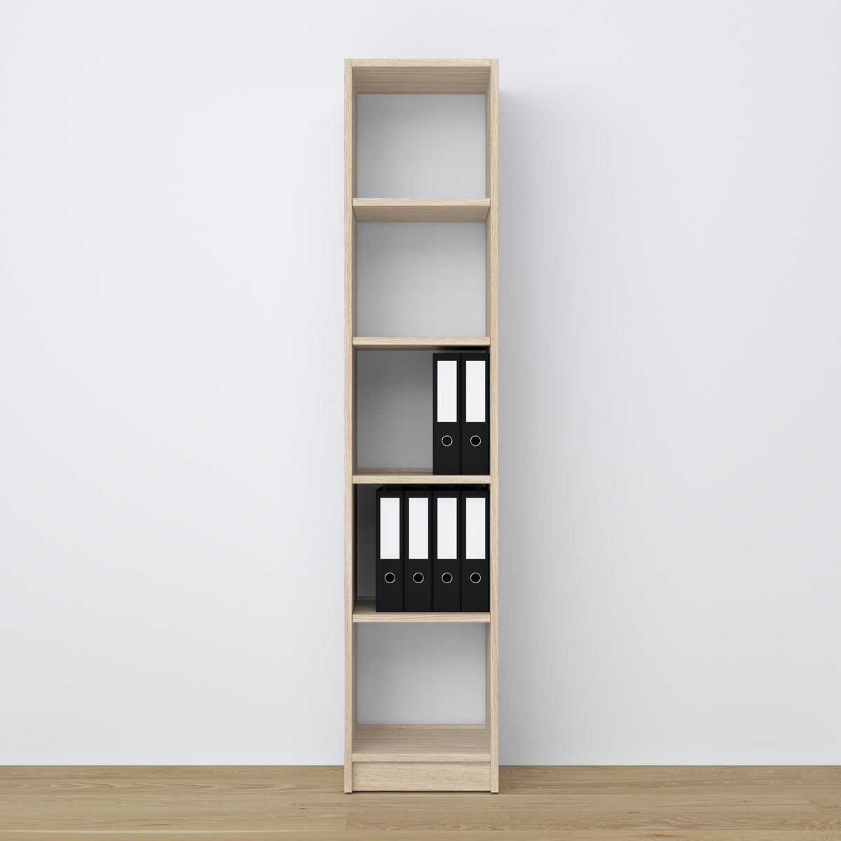 Bookcase oak bleached oak – close-up of shelves and details, Nizio Home