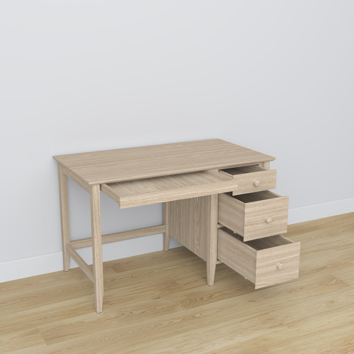 Oak desk 3S Scandi oak bleached